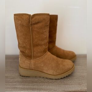 UGG Aimee Chestnut Suede Winter Boots size 6.5